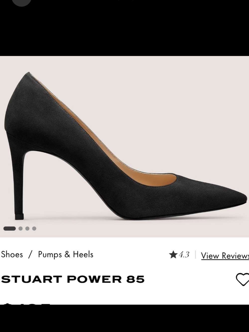 Stuart Weitzman Black Suede Stiletto Pumps Size 8.5 - Picture 2 of 12